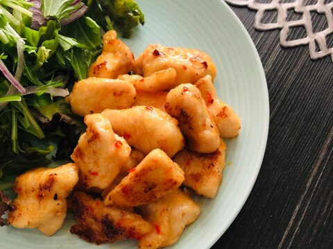 豆板醤マヨでピリッとこってり☆鶏むね焼き